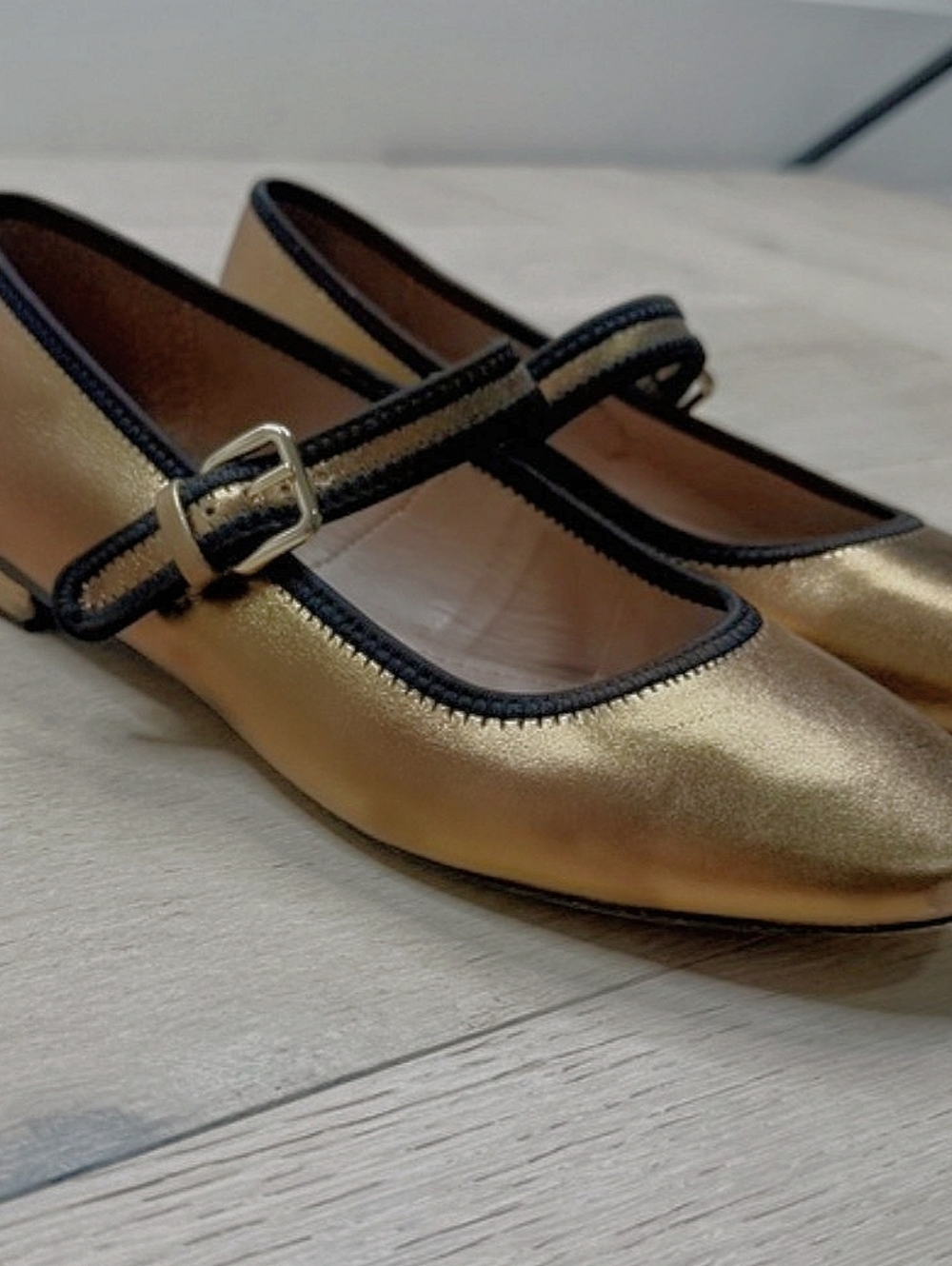 Maeve Bronze Mary Jane Flats. - Picture 2 of 4